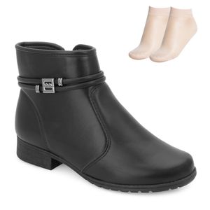 Bota Cano Curto Dakota e Meia Feminina Preta