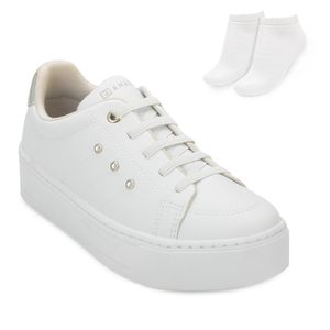 Tênis Casual Ramarim e Meia Feminino Branco