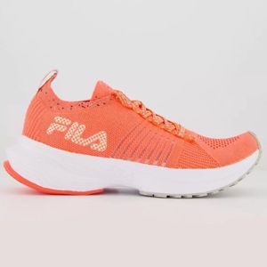Tênis Esportivo Fila Spider Knit Feminino Laranja