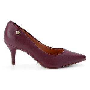 Scarpin Vizzano Salto Médio Bico Fino Feminino Vinho