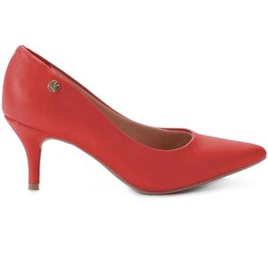 Scarpin Vizzano Salto Médio Bico Fino Feminino Vermelho
