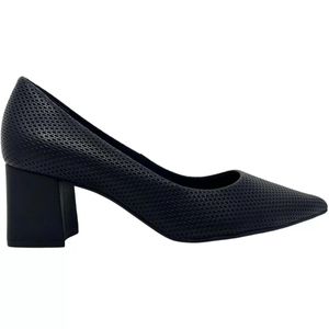 Scarpin Couro Bottero Salto Médio Bico Fino Feminino Preto