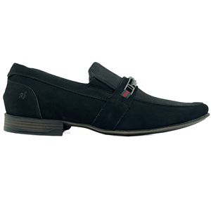 Sapato Social Rafarillo Metal Gorgurão Couro Masculino Preto