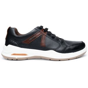 Sapatênis em Couro Pegada Dune Masculino Preto