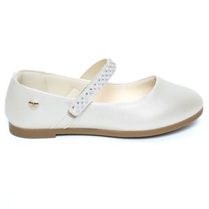 Sapatilha Infantil Klin Princesa Pérolas Off White