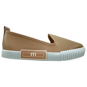 Tênis Slip On Moleca Neo Casual Feminino Bege