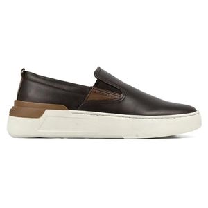 Tênis Slip On Couro Kildare Mick Masculino Marrom