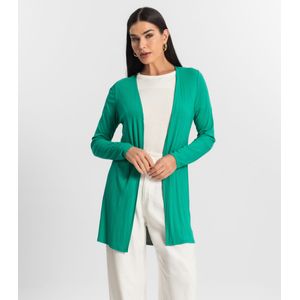 Cardigan Ribana Canelada Endless Feminino Verde