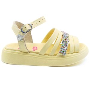 Sandália Infantil Molekinha Glitter Menina Amarelo