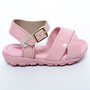 Sandália Infantil Molekinha em Verniz Baby Rosa