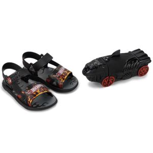 Sandália Infantil Grendene Kids Hot Wheels Shark Menino  Preto