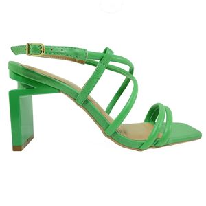 Sandália Di Valentini Tiras Salto Kattie Feminina Verde