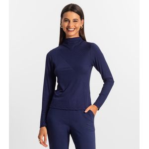 Blusa Manga Longa Rovitex Feminina Azul