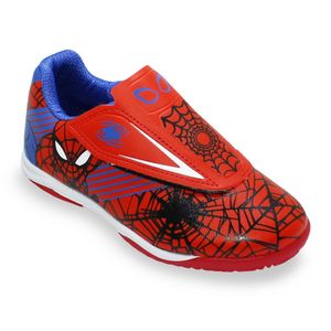 Chuteira Infantil Futsal Dray Marvel Homem Aranha Azul