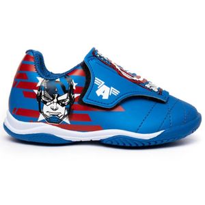 Chuteira Infantil Futsal Dray Marvel Capitão América Azul