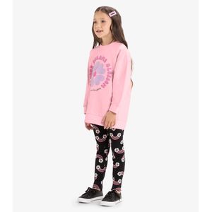 Conjunto Moletom Com Legging Rovi Kids Infantil Rosa