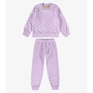 Conjunto Blusão Fleece Com Calça Rovi Kids Infantil Roxo