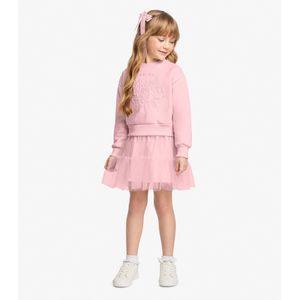 Conjunto Moletom Com Saia Trick Nick Infantil Rosa