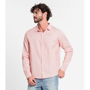 Camisa Manga Longa Fio Tinto Diametro Masculina Rosa