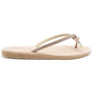 Tamanco Rasteiro Flatform Diamond Beira Rio Feminino Dourado