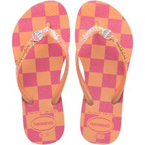 Chinelo Havaianas Slim Glitter II  Infantil Laranja