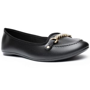 Sapatilha Moleca Detalhe Strass Feminina Preta
