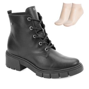 Bota Coturno Ramarim e Meia Feminino Preto
