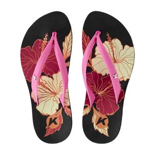 Chinelo Kenner Ibiza Hibisco Feminino Preto