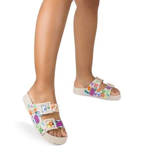 Chinelo Zaxy Slide Divertidamente Feminino Off White