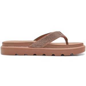 Chinelo Vizzano Flat Strass Feminino Bege