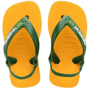 Chinelo Havaianas Baby Brasil Logo Menino Amarelo