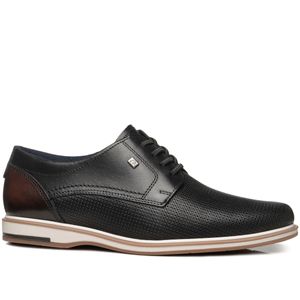 Sapato Casual Pegada em Couro Masculino Preto