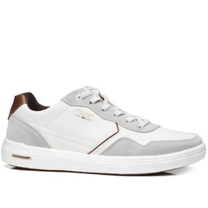 Tênis Casual Pegada  em Couro Masculino Branco