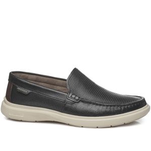 Mocassim Pegada em Couro Masculino Preto