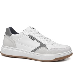 Tênis Casual  Pegada em Couro Masculino Branco