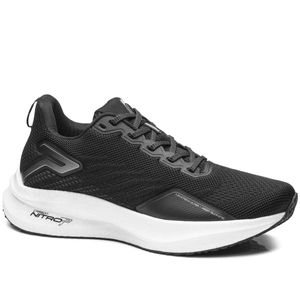 Tênis Esportivo Pegada  em Tecido Masculino Preto