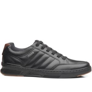 Sapatênis Pegada em Couro Masculino Preto