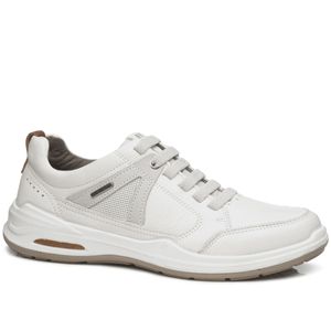 Sapatênis em Couro Pegada Masculino Branco