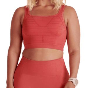 Top Lupo Sport Shine Seamless Feminino Vermelho