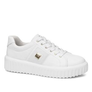 Tênis Casual em Couro Pegada Feminino Branco