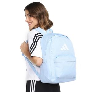Mochila Adidas Clássica 27.5L - Azul Claro e Branco