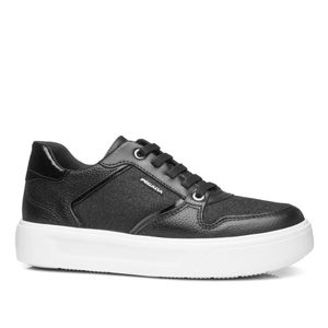 Tênis Casual em Couro Pegada Feminino Preto