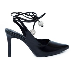 Scarpin Usevertice Amarração Verniz Feminino Preto