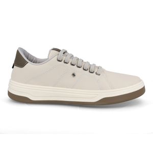 Sapatênis Cazzac Couro Masculino Branco Off