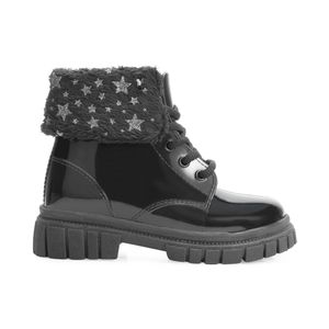 Bota Coturno LueLua Menina Preto