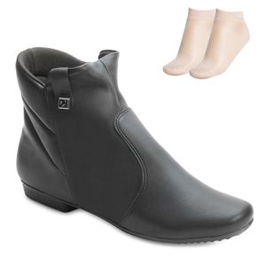 Bota Cano Curto Piccadilly e Meia Feminino Preto
