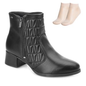 Bota Cano Curto Dakota e Meia Feminino Preto