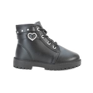 Bota Coturno Molekinha Menina Preto