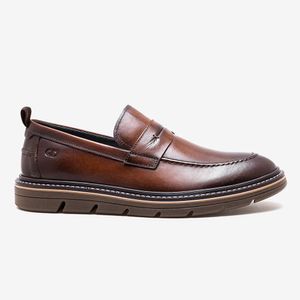 Sapato Casual  em Couro Metropolitan Jeff Masculino Marrom