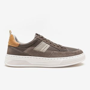 Tênis Casual Bold Denim Smoke Democrata Masculino Marrom